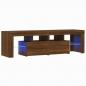 Preview: TV-Schrank mit LED-Leuchten Braun Eichen-Optik 140x36,5x40 cm