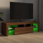 Preview: TV-Schrank mit LED-Leuchten Braun Eichen-Optik 140x36,5x40 cm