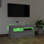 Preview: TV-Schrank mit LED-Leuchten Grau Sonoma 90x35x40 cm