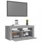 Preview: TV-Schrank mit LED-Leuchten Grau Sonoma 90x35x40 cm