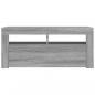 Preview: TV-Schrank mit LED-Leuchten Grau Sonoma 90x35x40 cm