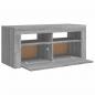 Preview: TV-Schrank mit LED-Leuchten Grau Sonoma 90x35x40 cm