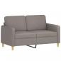 Preview: 2-Sitzer-Sofa mit Zierkissen Taupe 120 cm Stoff