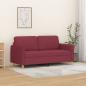 Preview: ARDEBO.de - 2-Sitzer-Sofa Weinrot 140 cm Stoff