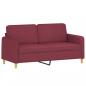 Preview: 2-Sitzer-Sofa Weinrot 140 cm Stoff