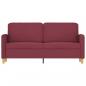 Preview: 2-Sitzer-Sofa Weinrot 140 cm Stoff