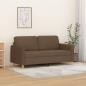 Preview: ARDEBO.de - 2-Sitzer-Sofa Braun 140 cm Stoff