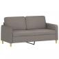 Preview: 2-Sitzer-Sofa Taupe 140 cm Stoff