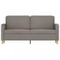 Preview: 2-Sitzer-Sofa Taupe 140 cm Stoff