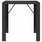 Preview: Bartisch mit Glasplatte Schwarz 105x80x110 cm Poly Rattan