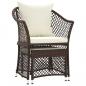 Preview: 2-tlg. Garten-Lounge-Set mit Kissen Braun Poly Rattan