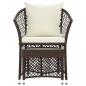 Preview: 2-tlg. Garten-Lounge-Set mit Kissen Braun Poly Rattan