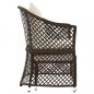 Preview: 2-tlg. Garten-Lounge-Set mit Kissen Braun Poly Rattan