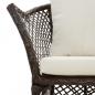 Preview: 2-tlg. Garten-Lounge-Set mit Kissen Braun Poly Rattan