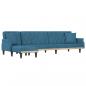 Preview: Schlafsofa in L-Form Blau 271x140x70 cm Samt