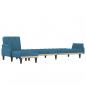 Preview: Schlafsofa in L-Form Blau 271x140x70 cm Samt