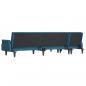 Preview: Schlafsofa in L-Form Blau 271x140x70 cm Samt