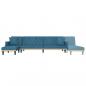 Preview: Schlafsofa in L-Form Blau 271x140x70 cm Samt