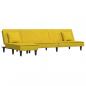 Preview: Schlafsofa in L-Form Gelb 255x140x70 cm Samt