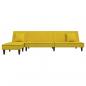 Preview: Schlafsofa in L-Form Gelb 255x140x70 cm Samt