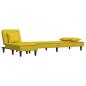 Preview: Schlafsofa in L-Form Gelb 255x140x70 cm Samt