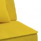 Preview: Schlafsofa in L-Form Gelb 255x140x70 cm Samt