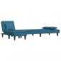 Preview: Schlafsofa in L-Form Blau 255x140x70 cm Samt