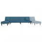 Preview: Schlafsofa in L-Form Blau 255x140x70 cm Samt