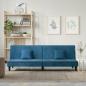 Preview: ARDEBO.de - Schlafsofa Blau Samt