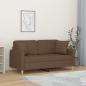 Preview: ARDEBO.de - 2-Sitzer-Sofa mit Zierkissen Braun 140 cm Stoff