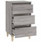 Preview: Nachttisch Grau Sonoma 40x35x70 cm Holzwerkstoff