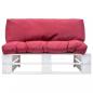 Preview: Outdoor-Sofa Paletten mit Kissen in Rot Kiefernholz