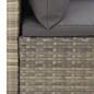 Preview: 5-tlg. Garten-Lounge-Set mit Kissen Grau Poly Rattan