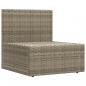 Preview: 5-tlg. Garten-Lounge-Set mit Kissen Grau Poly Rattan