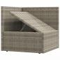 Preview: 5-tlg. Garten-Lounge-Set mit Kissen Grau Poly Rattan