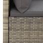 Preview: 4-tlg. Garten-Lounge-Set mit Kissen Grau Poly Rattan