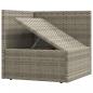 Preview: 6-tlg. Garten-Lounge-Set mit Kissen Grau Poly Rattan