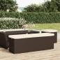 Preview: ARDEBO.de - Hockerbank mit Sitzkissen Braun 110x30x40 cm Poly Rattan