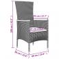 Preview: 3-tlg. Garten-Lounge-Set Schwarz Poly Rattan & Stahl