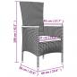 Preview: 3-tlg. Garten-Lounge-Set Schwarz Poly Rattan Massivholz Akazie