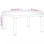 Preview: Garten-Couchtisch Grau 55x55x31 cm DPC und Stahl