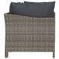 Preview: 4-tlg. Garten-Lounge-Set mit Kissen Grau Poly Rattan