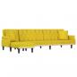 Preview: Schlafsofa in L-Form Gelb 271x140x70 cm Samt