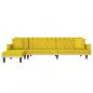 Preview: Schlafsofa in L-Form Gelb 271x140x70 cm Samt