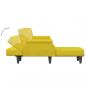 Preview: Schlafsofa in L-Form Gelb 271x140x70 cm Samt