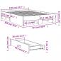 Preview: Bettgestell mit Schubladen Weiß 120x200 cm Holzwerkstoff
