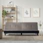 Preview: ARDEBO.de - Schlafsofa Taupe Stoff