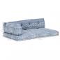 Preview: Palettensofa-Auflage Indigo Stoff Patchwork