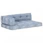 Preview: Palettensofa-Auflage Indigo Stoff Patchwork