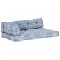 Preview: Palettensofa-Auflage Indigo Stoff Patchwork